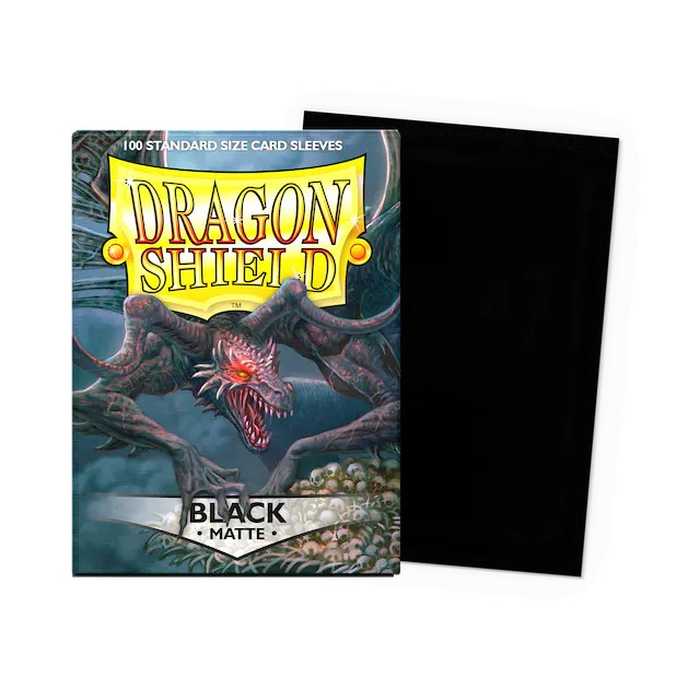 DRAGON SHIELD CARD SLEEVES STANDARD MATTE BLACK 100