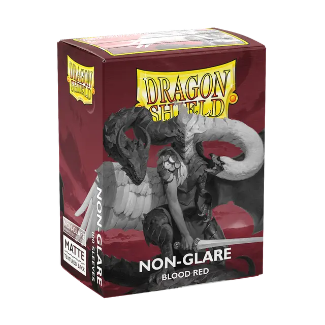 DRAGON SHIELD CARD SLEEVES: NON-GLARE BLOOD RED