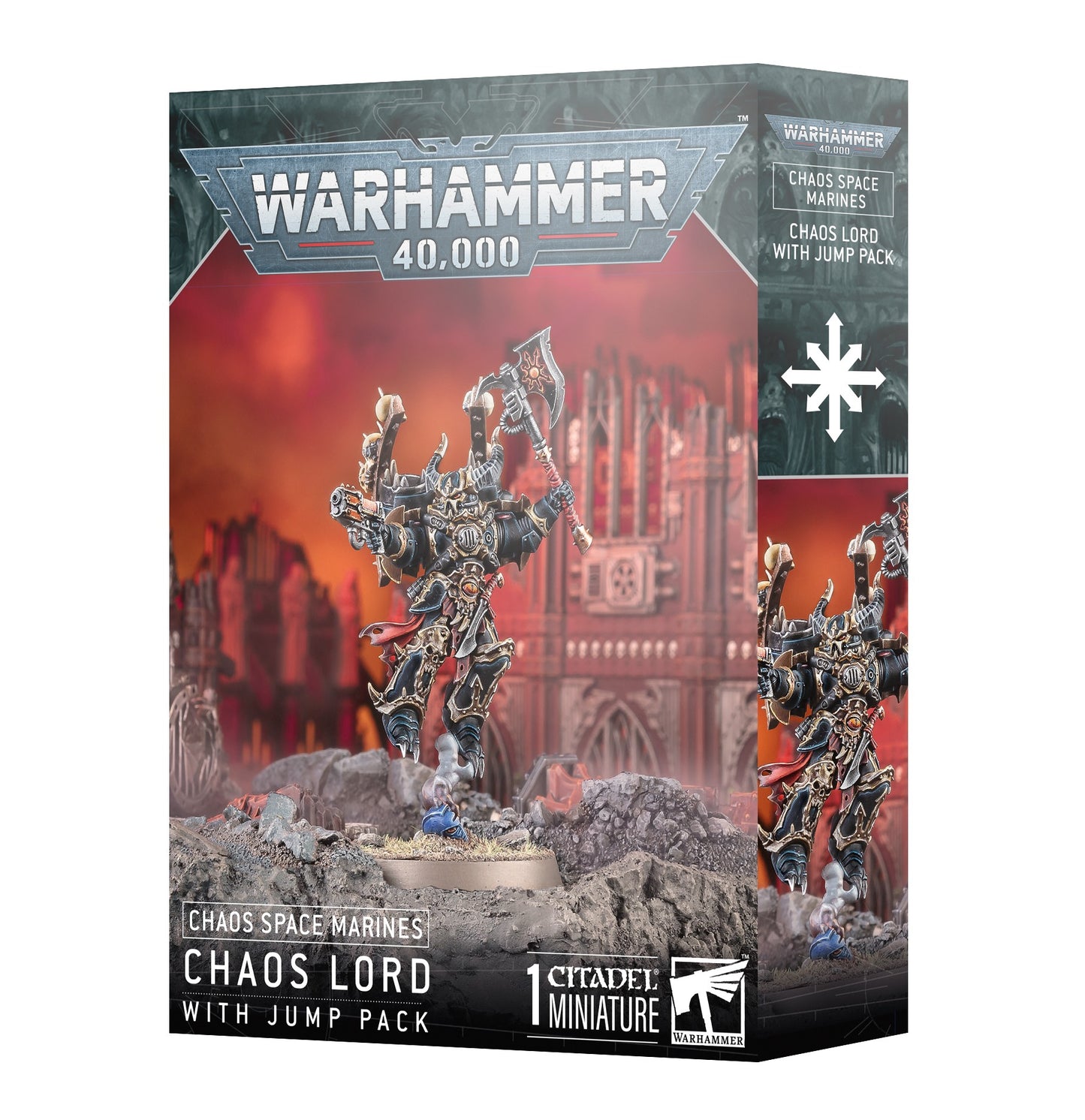 CHAOS SPACE MARINES: CHAOS LORD WITH JUMP PACK