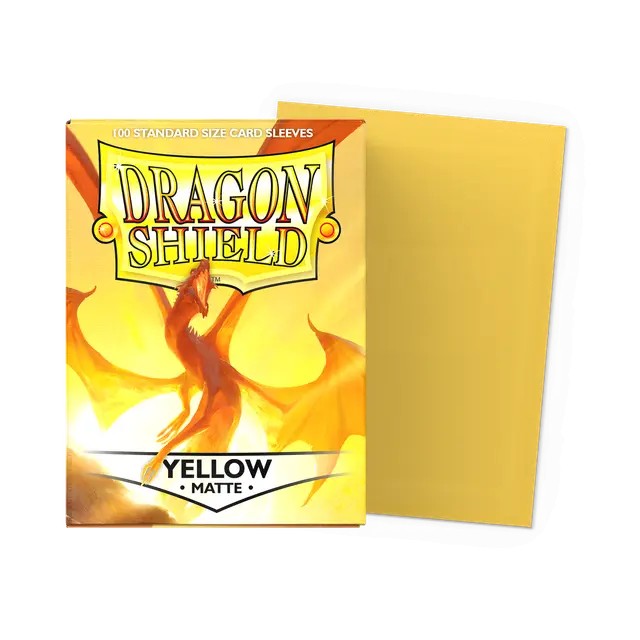 DRAGON SHIELD CARD SLEEVES STANDARD MATTE YELLOW 100