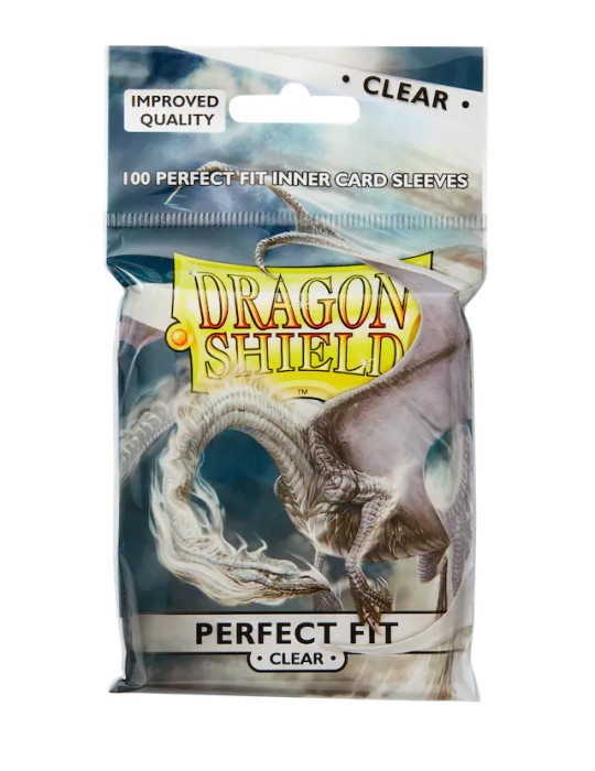 DRAGON SHIELD CARD SLEEVES PERFECT FIT CLEAR 100