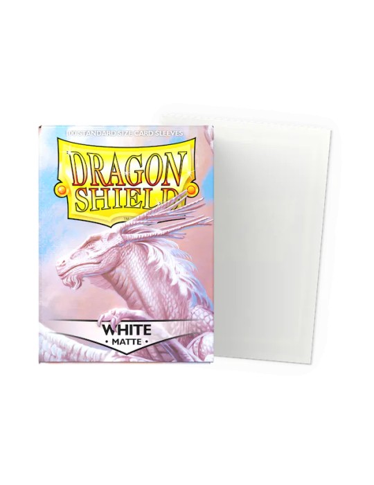 DRAGON SHIELD CARD SLEEVES STANDARD MATTE WHITE 100