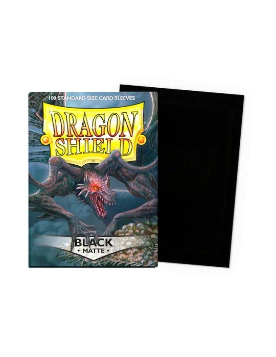 DRAGON SHIELD CARD SLEEVES STANDARD MATTE BLACK 100