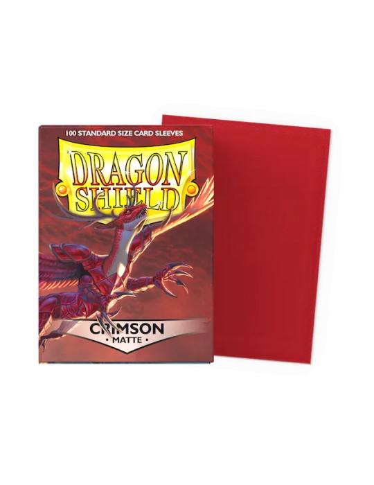 DRAGON SHIELD CARD SLEEVES STANDARD MATTE CRIMSON 100