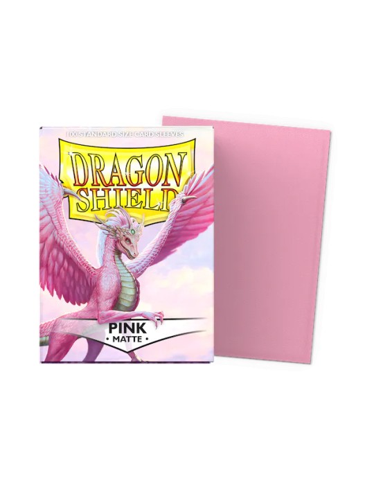 DRAGON SHIELD CARD SLEEVES STANDARD MATTE PINK 100