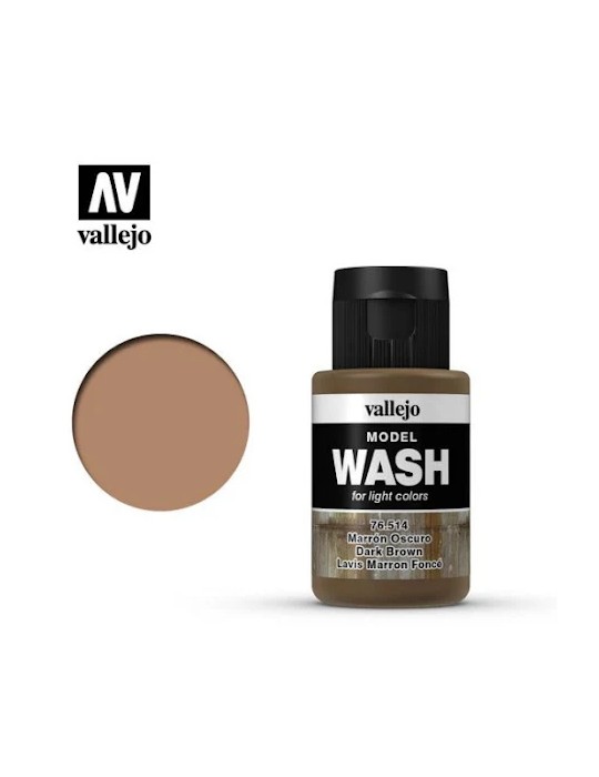 VALLEJO: MODEL WASH 35ML. DARK BROWN WASH