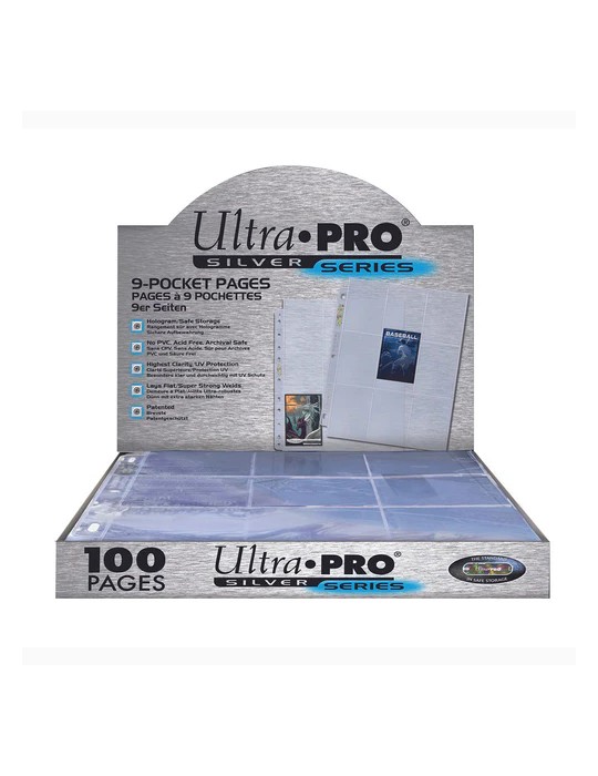 ULTRA PRO 9-POCKET PAGE, SILVER BLUE (100ST)