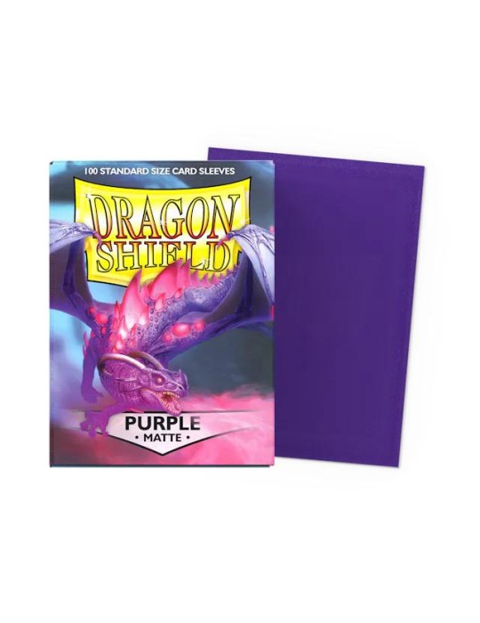 DRAGON SHIELD CARD SLEEVES STANDARD MATTE PURPLE 100