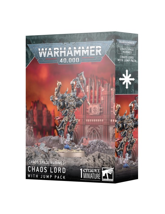 CHAOS SPACE MARINES: CHAOS LORD WITH JUMP PACK