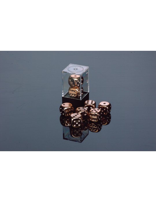 CHESSEX: COPPERPLATED METALLIC 16MM D6 PAIR