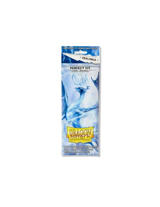 DRAGON SHIELD CARD SLEEVES PERFECT FIT SEALABLE CLEAR 100