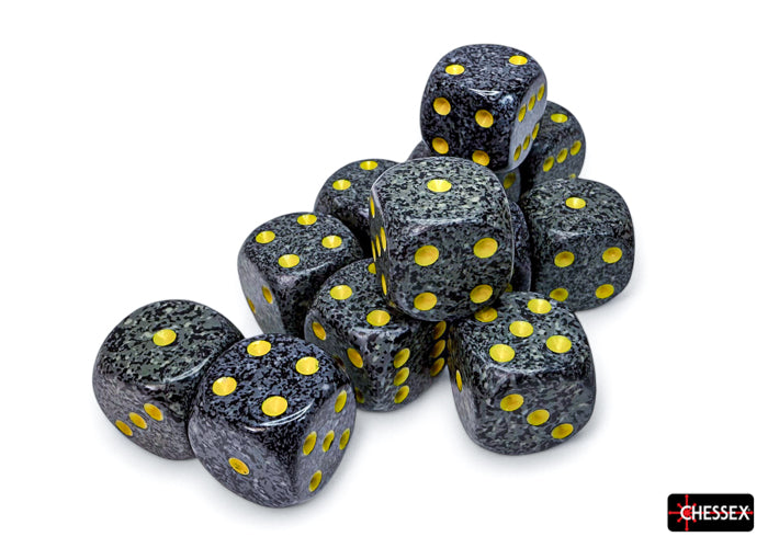 CHESSEX: SPECKLED 16MM D6 URBAN CAMO DICE BLOCK (12 DICE)