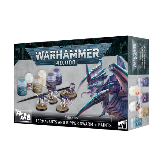 TYRANIDS: TERMAGANTS & RIPPER SWARM + PAINT SET