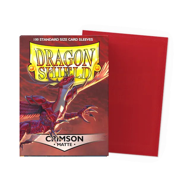 DRAGON SHIELD CARD SLEEVES STANDARD MATTE CRIMSON 100