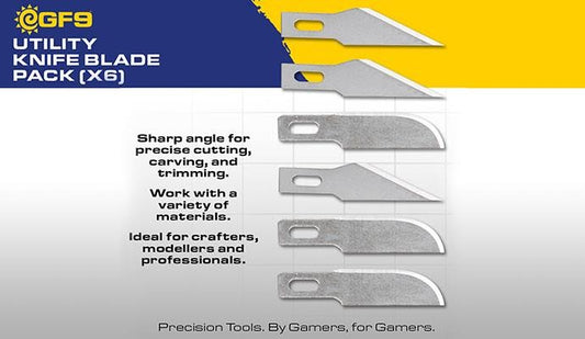 GF9 TOOLS: UTILITY KNIFE BLADE PACK (X6)
