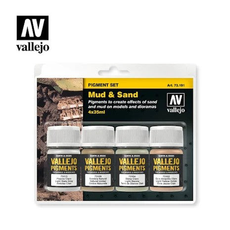 VALLEJO: MUD & SAND PIGMENT SET