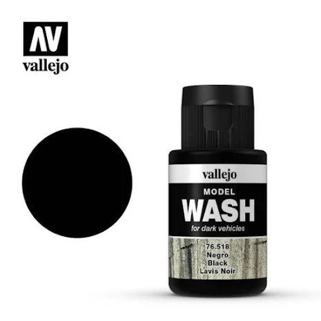 VALLEJO: MODEL WASH 35ML. BLACK WASH