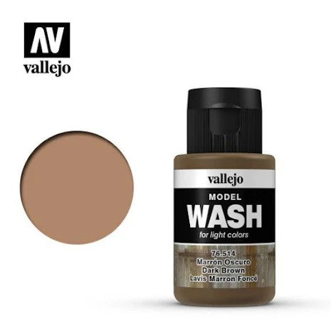 VALLEJO: MODEL WASH 35ML. DARK BROWN WASH