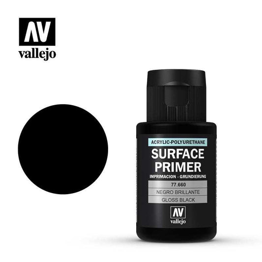 VALLEJO: GLOSS BLACK PRIMER (32 ML)