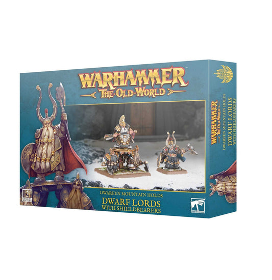 THE OLD WORLD: DWARFEN MOUNTAIN HOLDS DWARF LORDS WITH SHIELDBEARERS