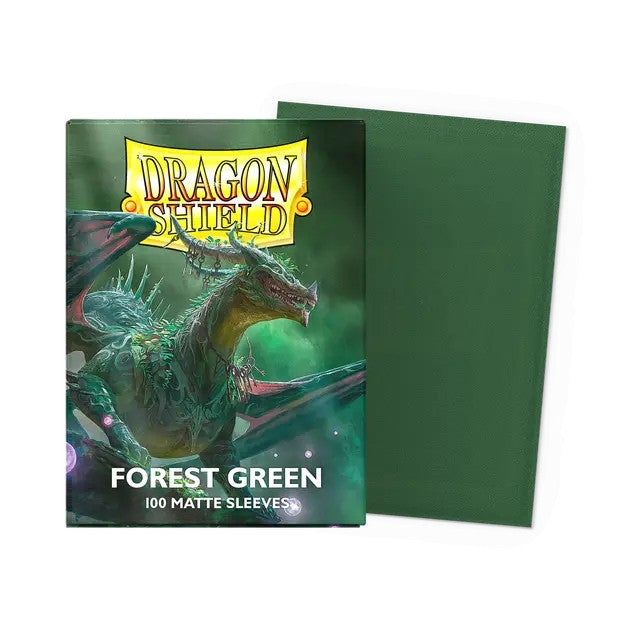 DRAGON SHIELD CARD SLEEVES STANDARD MATTE FOREST GREEN 100