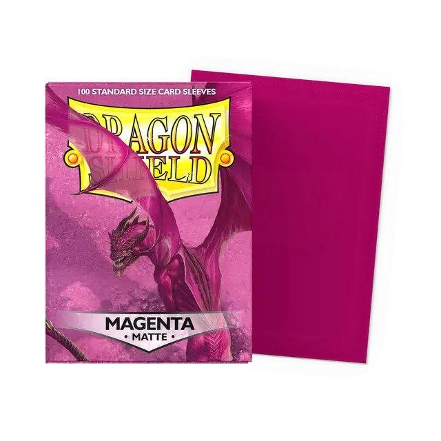 DRAGON SHIELD CARD SLEEVES STANDARD MATTE MAGENTA 100