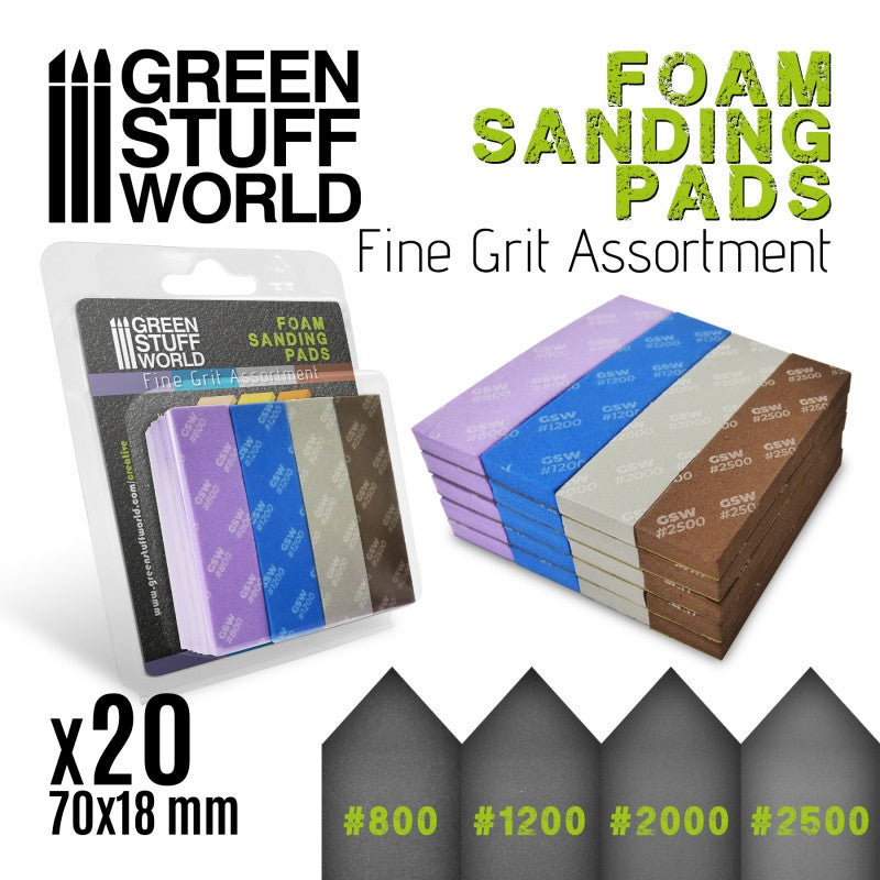 GREEN STUFF WORLD: FOAM SANDING PADS FINE GRIT ASSORTMENT