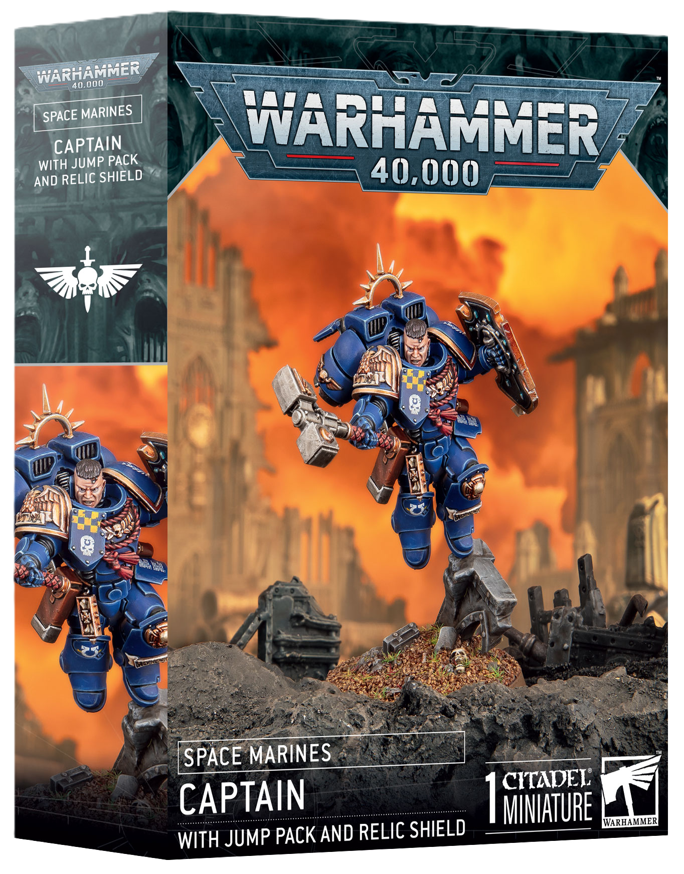 SPACE MARINES: CAPTAIN WITH JUMP PACK & RELIC SHIELD