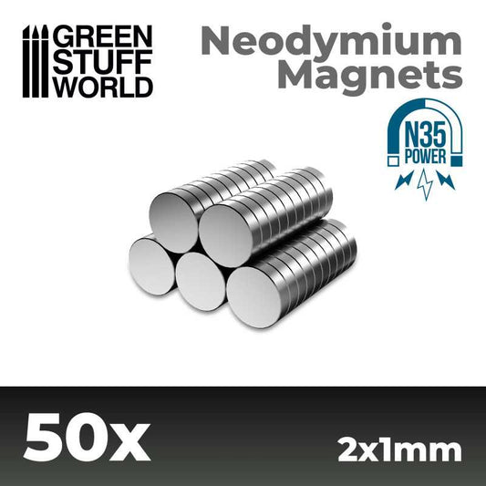 GREEN STUFF WORLD: NEODYMIUM MAGNETS (2X1)