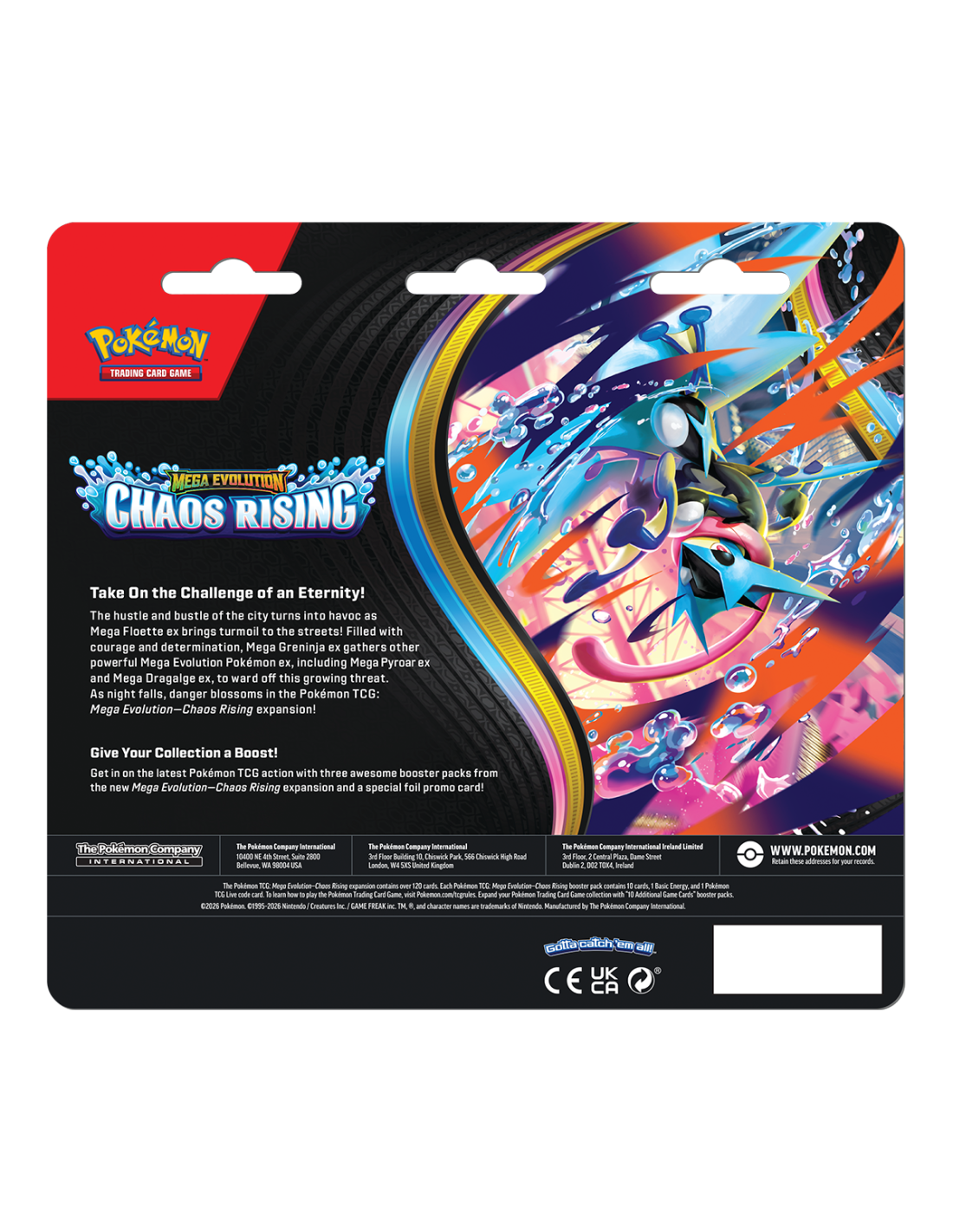 POKEMON TCG: MEGA EVOLUTION – CHAOS RISING BLISTER 3-PACK